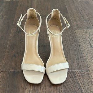 Material Girl Nude Ankle Strap Heels Size 6